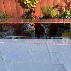 All Purpose Clear Cabinet Wall Hanger With Door and Shelves  