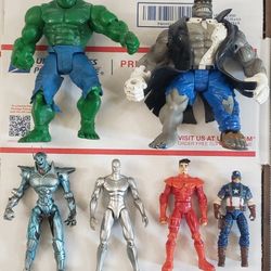 Lot Of 6 Marvel Super Heroes 