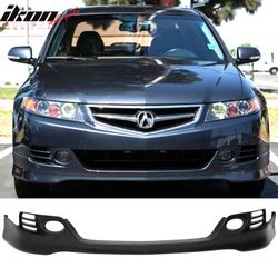 Fits 2006-2008 Acura TSX EURO-R Style Front Bumper Lip Spoiler Splitter PU Unpainted