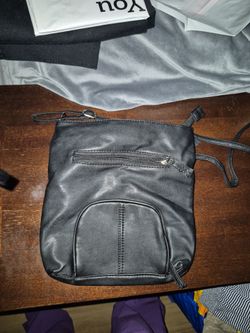 Faux leather backpack
