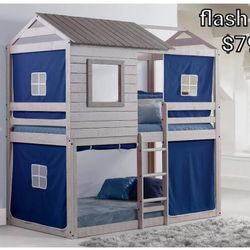 Brand New Blue Twin Bunk Bed 