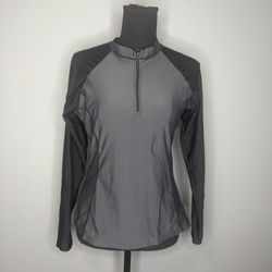 Stylish Gray and Black Women's Active Sweatshirt