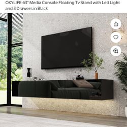 OXYLIFE 63" Media Console Floating TV Stand