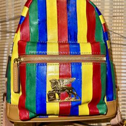 Authentic MCM EEL SKIN RAINBOW MINI BACKPACK