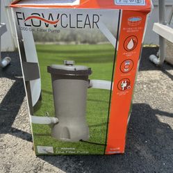 Above Ground Pool Ladder, and Filter Pump