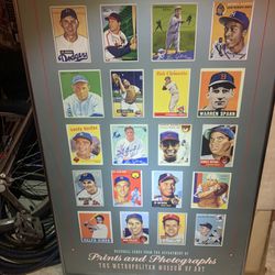 Framed Baseball Card Poster