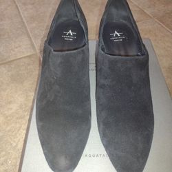 Aquatalia Tassia Black Suede Booties Size 10M
