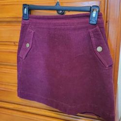 Junior Xs Petite Corduroy Mini Skirt 