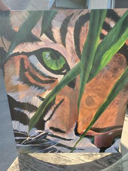 Hand Painted Tiger Painting