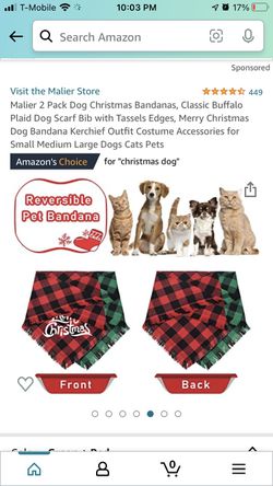 Dogs  Christmas Scarf Size L  Thumbnail