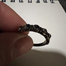 Beautiful Silver Overlay With Small CZ Pattern With A Designed Looking Small CZ Clusters