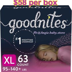 Goodnites Size XL Girl