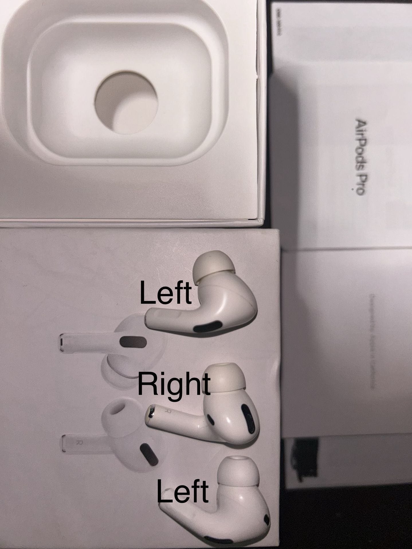 3 AirPod Pros. (2 Left and 1 Right) :lets discuss price: