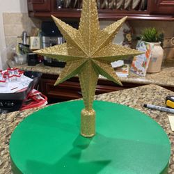 Gold Glitter Tree Topper