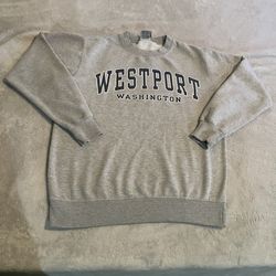 Prairie Mountain Sweater Adult Small Gray Washington Pullover Sweatshirt Jumper
