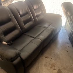 Leather Recliner Couch 