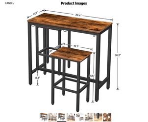GREAT PATIO SETUP BUNDLE SALE - 4 sets of bistro tables with stools and 8 metal stools