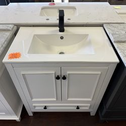 30 in. Single Sink Bathroom Vanity with Faucet