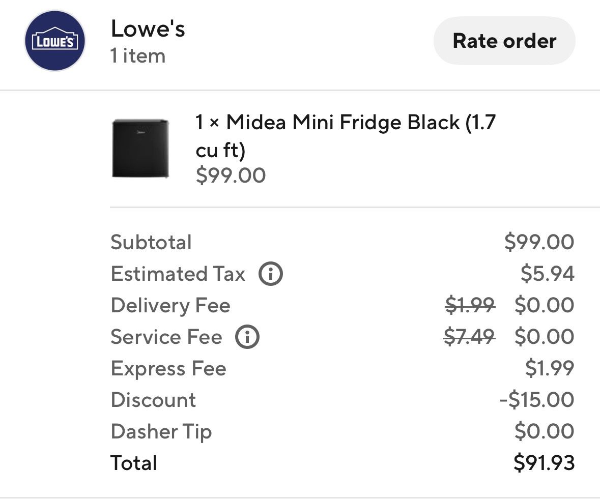 Mini fridge