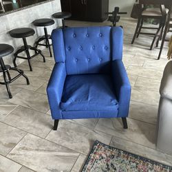 2 Identical Blue Chairs