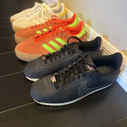 Women’s Nike Cortez Shoes And Women’s Adidas Gazelle Sneakers