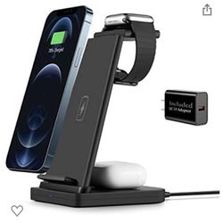 🔌 $18 Brand New In Box 3 in 1 Fast Wireless Charging Station,