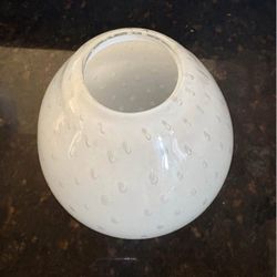 West ELM White Bubble Glass bud Vase