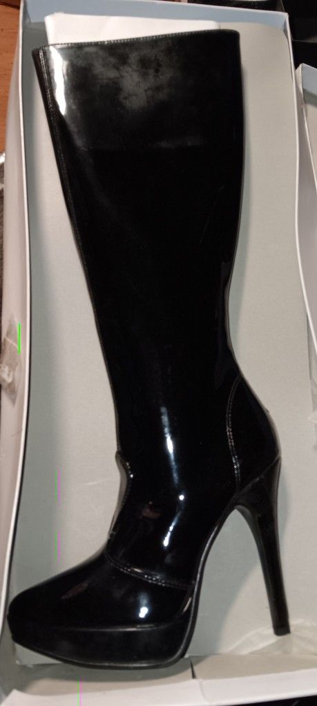 Latex High Heel Boots