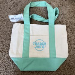 Traders Joe Reusable Light pastel green tote bag