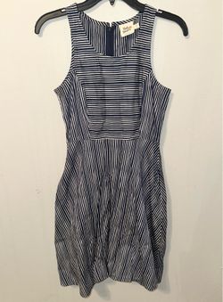 Navy and White Striped Dress