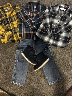 Toddler Flannel Button Ups, Size 2T 