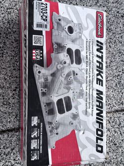 Edelbrock NIB chrome intake manifold