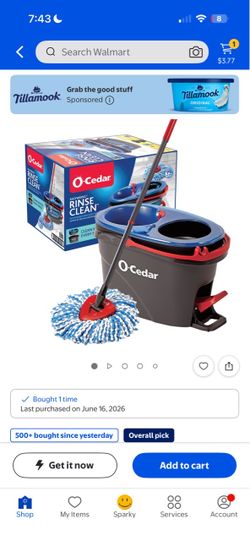 O Cedar Mop handle and bucket