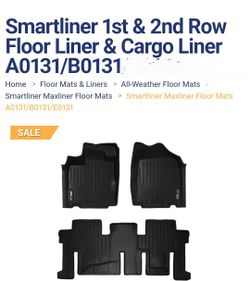 Smartliner A0131/B0131, 1st and 2nd Row Fits Pathfinder,  QX60 and JX35