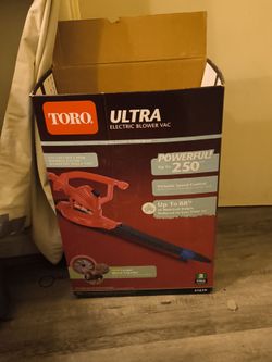 2 Toro Ultra Electric Blower Vac and power sweeper