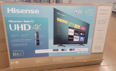 HISENSE 65 INCH UHD ROKU TV'S IN STOCK 65R6E4 W/WARRANTY - PAYMENT OPTIONS