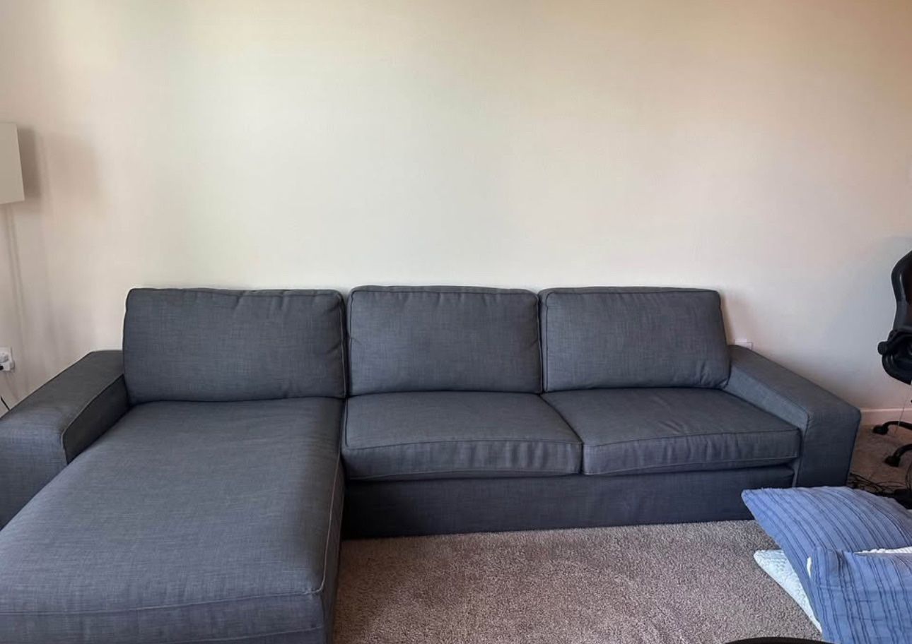 Dark Grey IKEA Sectional Couch