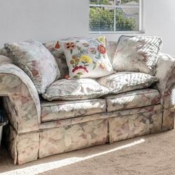 Pastel Flower Print Loveseat Sofa