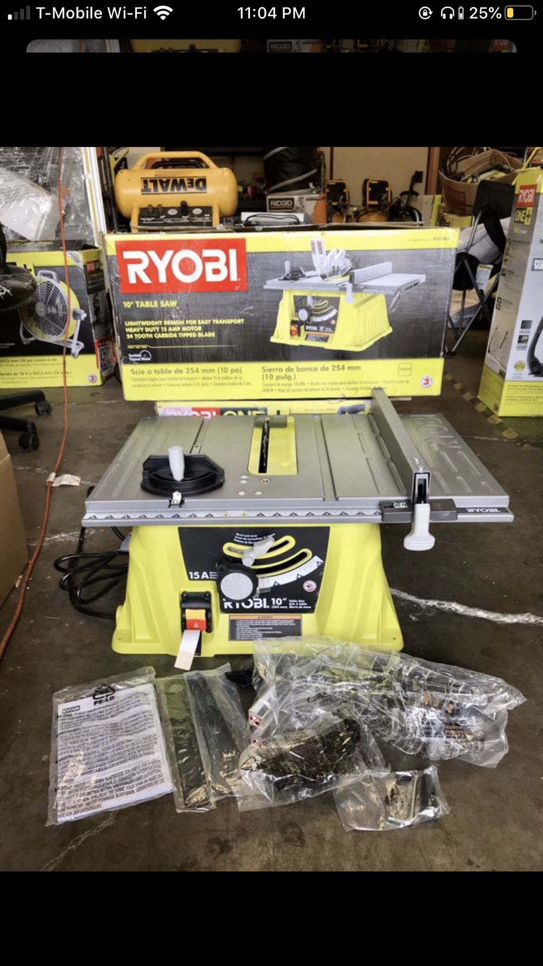 Ryobi 10” Table Saw - Corded