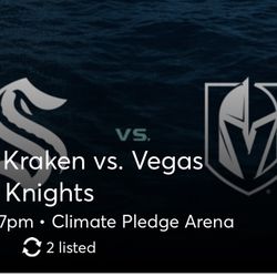 Kraken Vs Vegas Knights  11/8