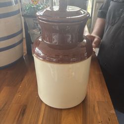 Antique saltglaze McCoy milk jug
