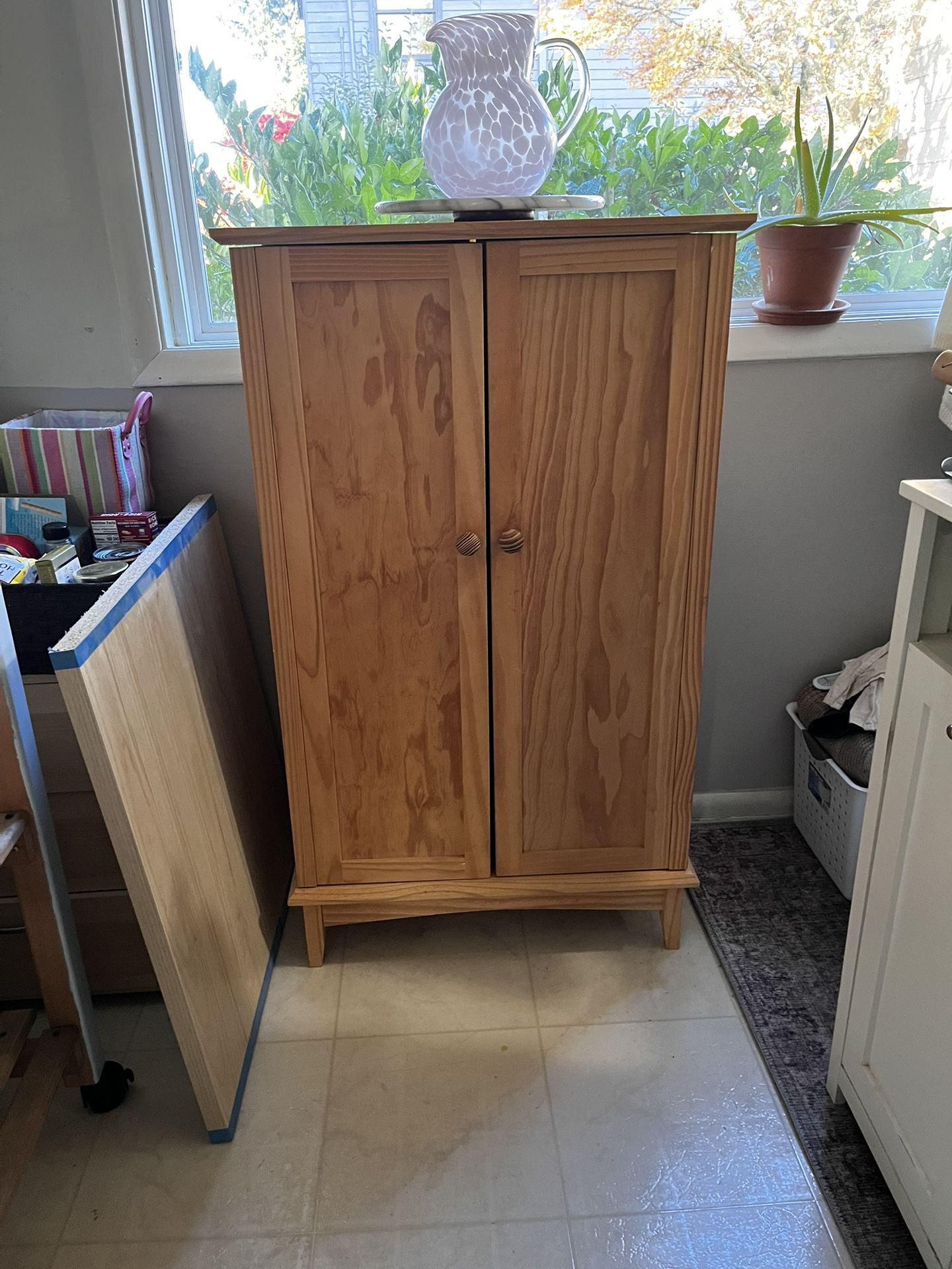 Nice Pine Wood Storage Cabinet