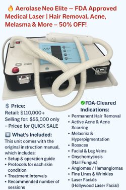 🔥 Aerolase Neo Elite – FDA Approved Medical Laser | Hair Removal, Acne, Melasma & More – 50% OF
