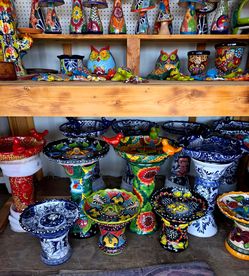 🌺 Just In! Talavera & Terracotta Birdbaths + Exclusive Metal Art