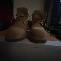 Timberland Premium Six In Waterproof Boot Wheat Nubuck SIZE 4 
