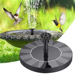Solar Fountain, Bird Bath Fountain Pump with 8 Nozzles,