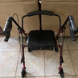 Rollator Walker With Seat & Storage