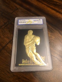 Limited Edition Kobe Bryant card 23 KT Gold grade 10 in a protective case
