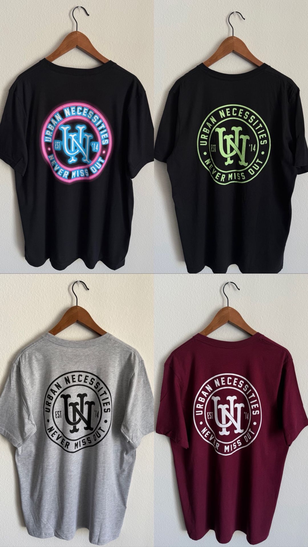 LOT OF 8 Urban Necessities Graphic Print Shirts size XL