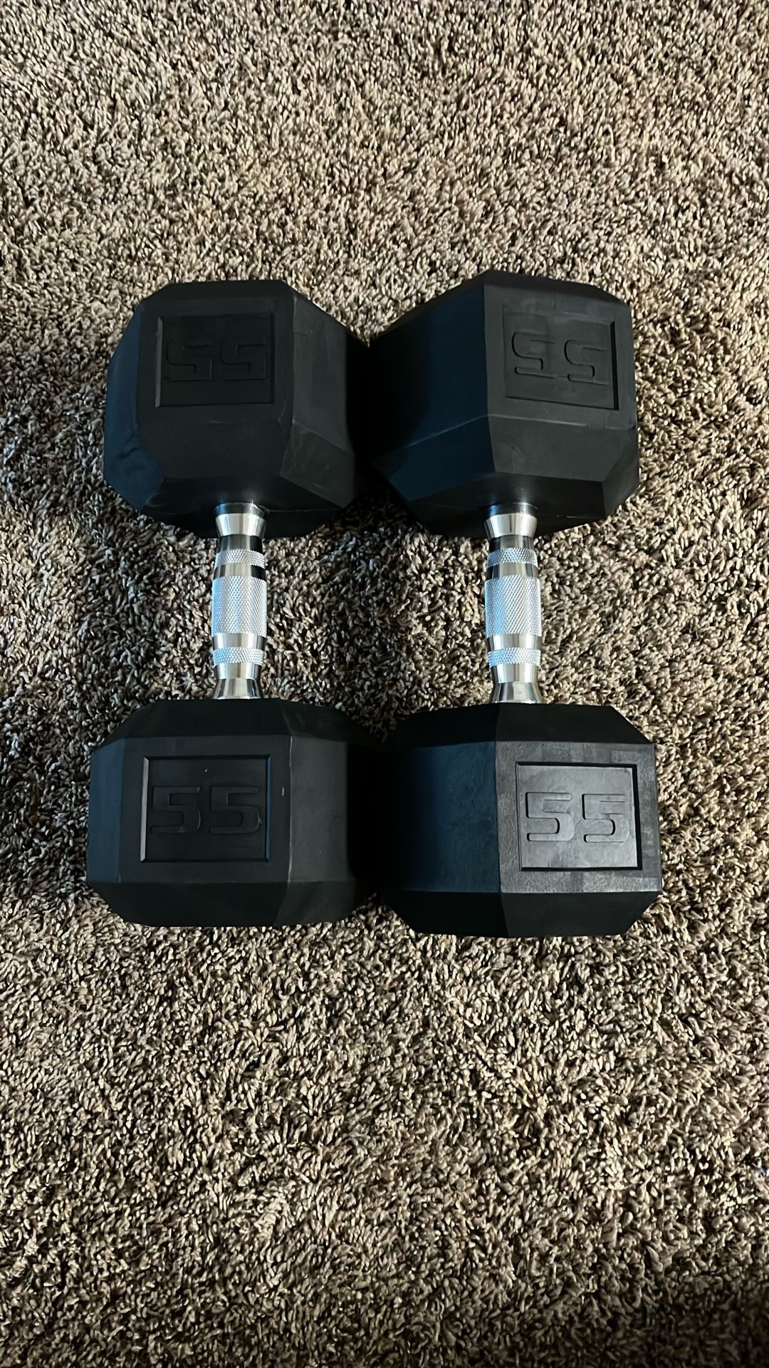 55 Lb Dumbbell Pair